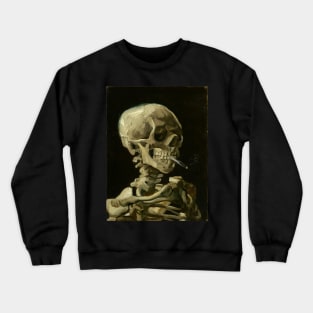 Van Gogh, Skull of a Skeleton with Burning Cigarette, 1885–86 Crewneck Sweatshirt